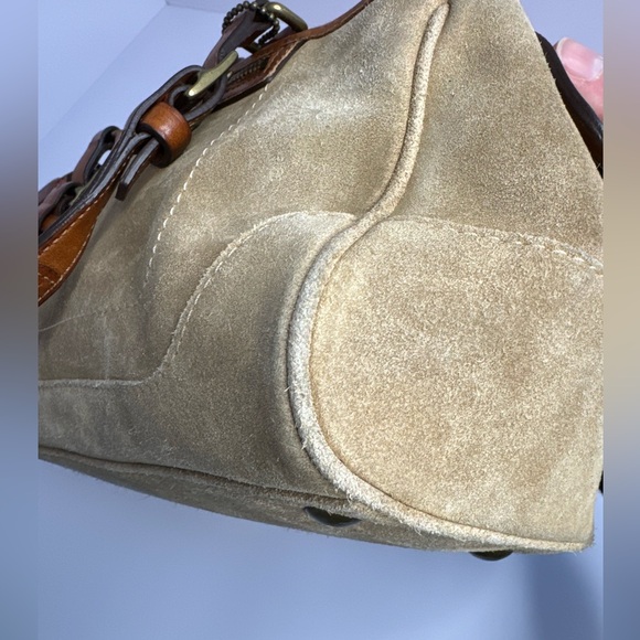 Coach Vintage Camel Leather Suede Satchel Bag - Picture 10 of 15